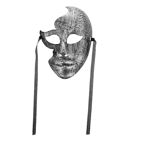 CIYODO 2St Antike Gesichtsmaske Maske aushöhlen weiße maske halloween Partykostüm costume de halloween halloweenkostüme Rollenspiel-Maske Performance-Dekor-Requisite Plastik Silver von CIYODO