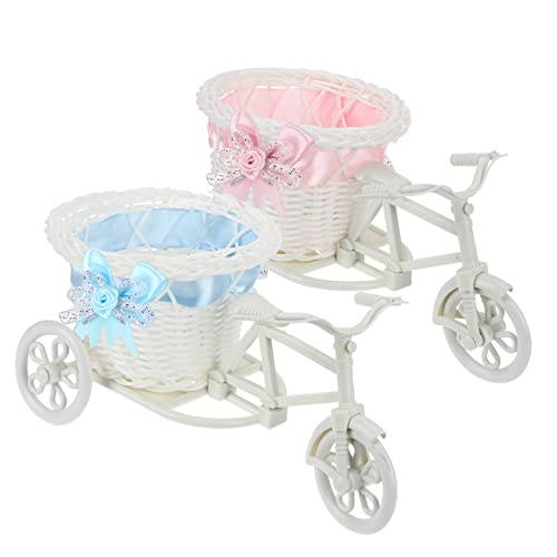 CIYODO 2St Aufbewahrungskorb Dreirad-Pflanzenständer Pflanzen dekor kleine Blumenkörbe Mini-Blumenständer e Trike dreiräder Blea Geschenkkorb zur Babyparty Geschenkverpackungskorb Plastik von CIYODO