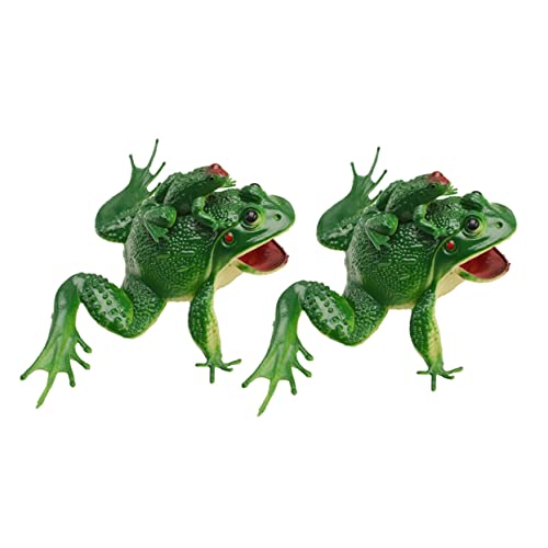 CIYODO 2St Froschspielzeug für und Kind Tierspielzeug Mini-Spielzeug Action-Figuren-Spielzeug kleine frösche kuscheltier frosch gefälschte Frösche Dekor Teichdekoration PVC Green von CIYODO