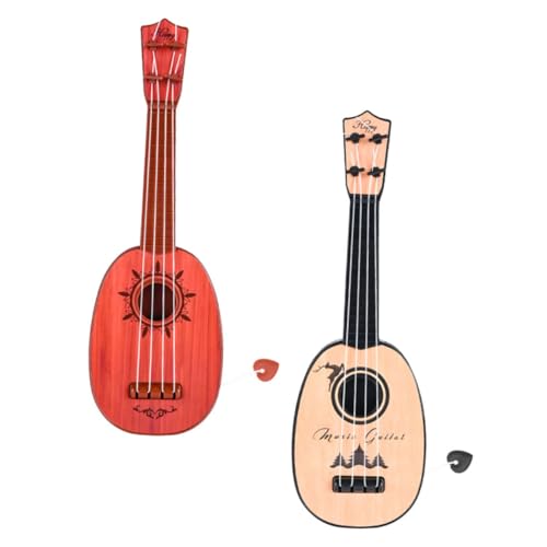 CIYODO 2St Gitarrenspielzeug Mini-Instrument Kinder-Ukulele-Spielzeug Kinder Gitarre kinderinstrumente Kinder musikinstrumente Musikalisches Erziehungsspielzeug Gitarrenmodell Abs von CIYODO