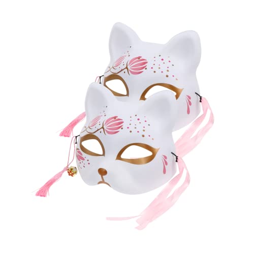 CIYODO 2St Sakura-Fuchs-Maske Kostüm dekor Cosplay-Masken Leistungsrequisiten Kostüm Maske Partykostüm halloween costume halloween kleidung Halloweenkostüm Party-Maske Maskendekor Plastik von CIYODO