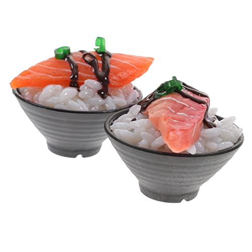 CIYODO 2st Simulierter Sushi-Reis Restaurant-Display-lebensmittelspielzeug Künstliche Desserts Spielküchenzubehör Spielzeuge Japanische Essens-Requisiten Lehrmittel Für PVC von CIYODO