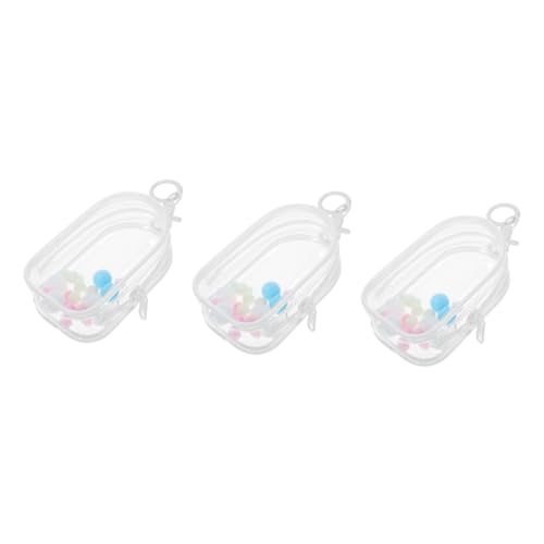 CIYODO 3 Sätze Babytasche Zeigen kleine Puppentasche Transparente Figuren-Präsentationstasche Tragetasche für Puppen Doll Tragetasche Babyzubehör Monitorständer Puppenbeutel Puppenzubehör von CIYODO