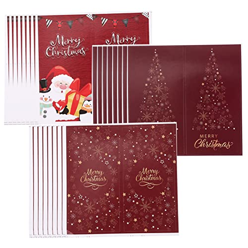 CIYODO 3 Sätze Siegel weihnachtsmotiv weihnachtsbasteln Selbstklebende Aufkleber Frohe Weihnachten Aufkleber geschenktüten Aufkleber für Weihnachtselemente Taschenaufkleber rot von CIYODO