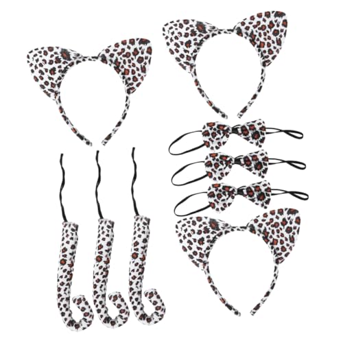 CIYODO 3 Sätze Teiliges Katzenkostüm Set Tier Stirnband mit Ohren und Schleife Verstellbar für Karneval Halloween Cosplay und Mottoparty Geeignet für Jungen und Mädchen CIYODO 3 Sätze Teiliges Katzenkostüm Set Tier Stirnband mit Ohren und Schleife Verstellbar für Karneval Halloween Cosplay und Mottoparty Geeignet für Jungen und Mädchen von CIYODO
