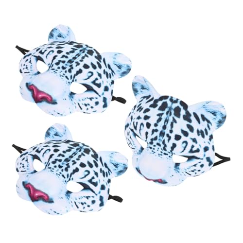 CIYODO 3 Stück EVA Halbgesichtsmasken mit Schneeleopard design Leichte und Langlebige Tiermasken für Halloween Karneval Cosplay und Dschungel mottopartys als Auffällige Kostüm requisiten CIYODO 3 Stück EVA Halbgesichtsmasken mit Schneeleopard design Leichte und Langlebige Tiermasken für Halloween Karneval Cosplay und Dschungel mottopartys als Auffällige Kostüm requisiten von CIYODO