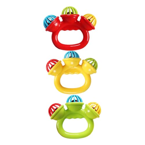 CIYODO Kinderwagen Spielzeug Baby Hand Tamburin Für Kleinkinder Mini Jingle Bell Instrument Farblich Sortierte Handspielzeuge Zur Der Musikalität Und Motorik Für Babys Und Kleinkinder von CIYODO