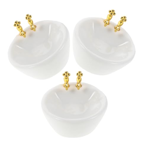 CIYODO 3 Stück Maßstab Handwaschbecken Badezimmer Zubehör Realistische Puppenhaus Dekoration CIYODO 3 Stück Maßstab Handwaschbecken Badezimmer Zubehör Realistische Puppenhaus Dekoration von CIYODO