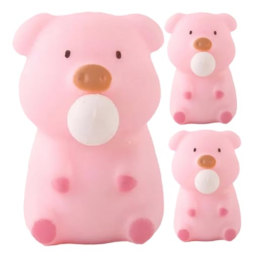 CIYODO 3 Stück Squishy Pig Stress Squishy Piggie Squeeze Toy Anti-Angst Funny Pig Toy Rebound Fidget Toy von CIYODO