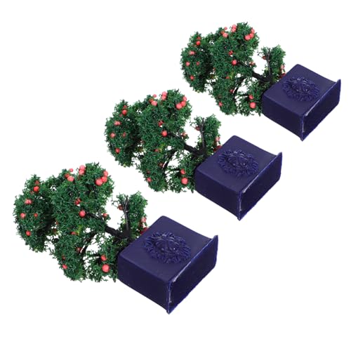 CIYODO 3 Stück Teiliges Miniatur Obstbäume für Puppenhaus Realistische Künstliche Topfpflanzen Detailgetreue Miniaturbäume für Modellgärten Dekorative Bonsai ohne Pflege für DIY und CIYODO 3 Stück Teiliges Miniatur Obstbäume für Puppenhaus Realistische Künstliche Topfpflanzen Detailgetreue Miniaturbäume für Modellgärten Dekorative Bonsai ohne Pflege für DIY und von CIYODO