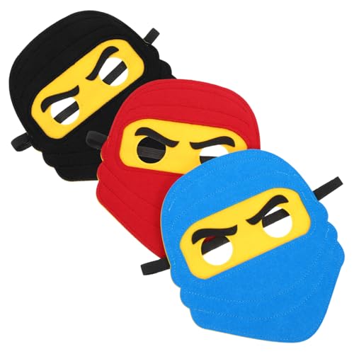 CIYODO 3 Stück Teiliges Ninja Cosplay aus Weichem Filz Leichte Piraten Augenmasken in Rot Blau Schwarz für Fasching Halloween Kostüm Party Zubehör CIYODO 3 Stück Teiliges Ninja Cosplay aus Weichem Filz Leichte Piraten Augenmasken in Rot Blau Schwarz für Fasching Halloween Kostüm Party Zubehör von CIYODO