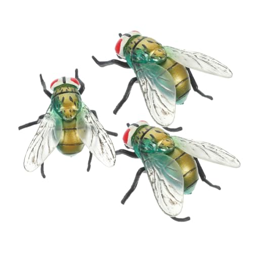 CIYODO 3 Stück Teiliges Realistische Fliegenmodelle aus Kunststoff Grün Täuschend Echte Insektenfiguren Robuste Nachbildung für Sammler Dekoration Halloween Party Lernspielzeug CIYODO 3 Stück Teiliges Realistische Fliegenmodelle aus Kunststoff Grün Täuschend Echte Insektenfiguren Robuste Nachbildung für Sammler Dekoration Halloween Party Lernspielzeug von CIYODO