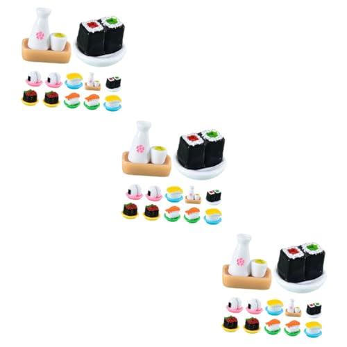 CIYODO 36 Stück Simuliertes Japanisches Sushi Miniatur Sushi Modell Display Sushi Modell Modelle Miniatur Display Lebensmittelgeschäft Lebensmittel Desktop Ornament Desktop von CIYODO