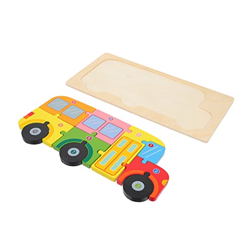 CIYODO 3D Holzpuzzle Für Lernendes Und Pädagogisches Puzzle Mit Cartoon Autos Kleinkinder Fördert Kreatives Und Motorische Fähigkeiten von CIYODO