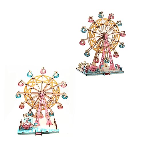 CIYODO 3D Holzpuzzle Riesenrad Buntes DIY Für Kreatives Puzzle Set Zur Von Geschicklichkeit Und Konzentration Ideales Für Jungen Und ädchen Ab 6 Jahren von CIYODO