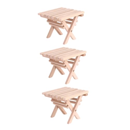 CIYODO 3St Shiwan Klapptisch filigraner Minitisch Couchtischdekoration Mini- Living Room Decoration wohnzimmerdeko Heimdekoration Tisch hochklappen Mini-Holztisch Mini-Tisch hölzern von CIYODO