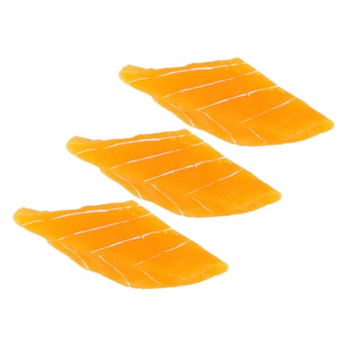 CIYODO 3St Simulation Lachs künstlicher Fisch Simulation von Sushi-Essen künstliches Sushi künstliche Fische Party Decoration Requisiten für das Szenenlayout künstliche Lachsmodelle PVC von CIYODO