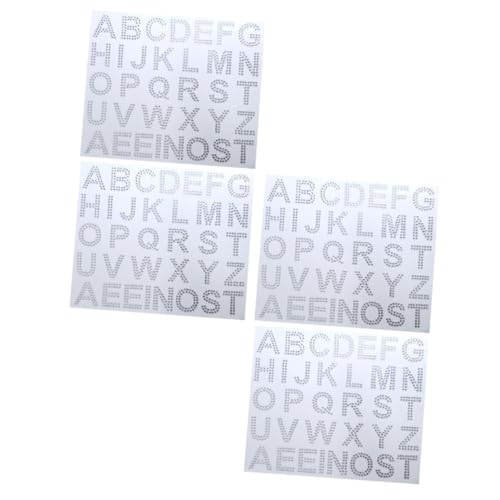 CIYODO 4 Blätter Bögen Strass Buchstaben Aufkleber Glitzer Schriftzüge zum Aufbügeln Selbstklebende Diamant Letter Stickers für DIY Kleidung Taschen Hüte und Bastelprojekte CIYODO 4 Blätter Bögen Strass Buchstaben Aufkleber Glitzer Schriftzüge zum Aufbügeln Selbstklebende Diamant Letter Stickers für DIY Kleidung Taschen Hüte und Bastelprojekte von CIYODO