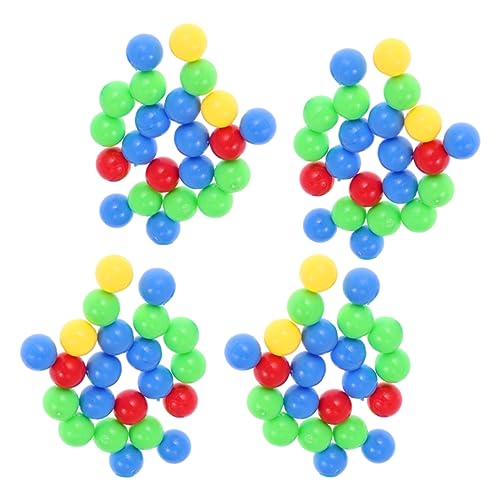 CIYODO 4 Murmeln Spiel Produkte Aus Marmor Kugel Lose Perlen Farbige Kugeln Perlen Keine Löcher Kugelperlen Ersatzperlen Runde Perlen Aus Kunststoff Ungebohrte Perlen Plastik von CIYODO