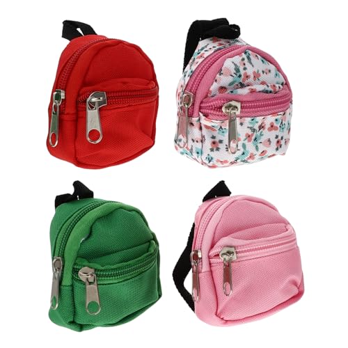 CIYODO 4 Stück Mini Puppenrucksäcke Süße DIY Rucksäcke für Puppen Dekoration für Puppenhaus Rot Grün Blumenmuster Leicht und Handlich für Kinderzimmergestaltung CIYODO 4 Stück Mini Puppenrucksäcke Süße DIY Rucksäcke für Puppen Dekoration für Puppenhaus Rot Grün Blumenmuster Leicht und Handlich für Kinderzimmergestaltung von CIYODO