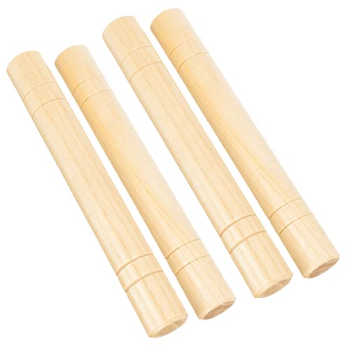 CIYODO 4 Stück Rhythmusstäbe Kinderwerkzeuge Spielzeug Für Kinder Musikalische Spielsachen Kinder Spielset Musikinstrumente Für Kinder Musiksticks Für Kinder Musikalische Stöcke Holz von CIYODO