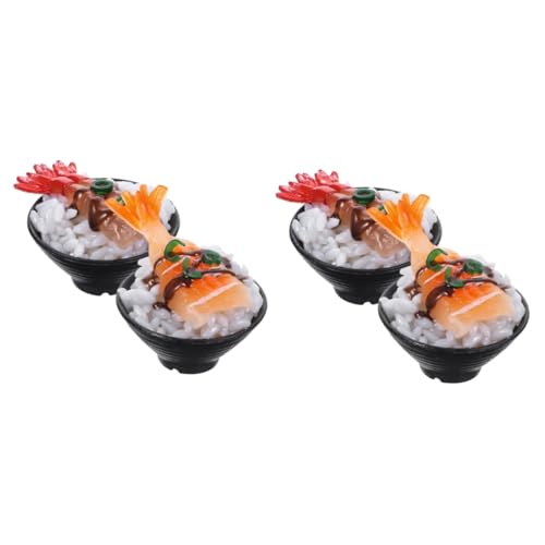 CIYODO 4 Stück Simulierter Sushi-Reis Puppenhaus-Miniaturen Essensmodell Spielen Spielzeug für Kinder jucarii pentru copii Spielspielzeug vorgeben gefälschte Lebensmittel realistisch PVC von CIYODO