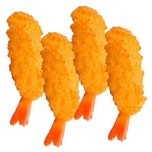 CIYODO 4 Stück Simuliertes Tempura Faux-Tempuras-Modell lebensechtes Lebensmittelmodell Spielzeug für Kinder kinderspielzeug gefälschtes Fleisch gefälschte Lebensmittel realistisch PVC von CIYODO