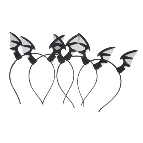 CIYODO 4 Stück Teiliges Halloween Stirnband Schwarzes Netzstoff Fledermaus Haarband für Frauen und Spukige Kostüm Accessoires für Party und Festtagsfeiern CIYODO 4 Stück Teiliges Halloween Stirnband Schwarzes Netzstoff Fledermaus Haarband für Frauen und Spukige Kostüm Accessoires für Party und Festtagsfeiern von CIYODO