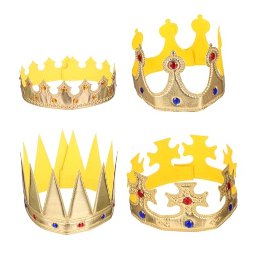 CIYODO 4 Stück Teiliges Kostümkronen Halloween Königskronen Partydeko Geburtstagskrone Niedliche Cosplay Accessoires Leicht und Bequem für Junge Mädchen CIYODO 4 Stück Teiliges Kostümkronen Halloween Königskronen Partydeko Geburtstagskrone Niedliche Cosplay Accessoires Leicht und Bequem für Junge Mädchen von CIYODO