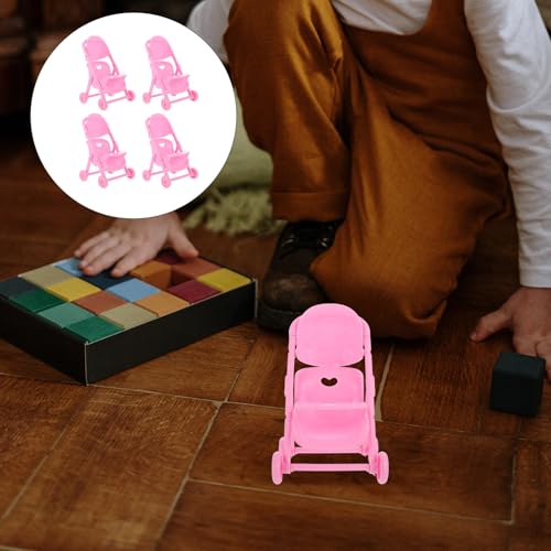 CIYODO 4 Stück Teiliges Puppenwagen aus Kunststoff Mini Kinderwagen Modell in Rosa Glatte Oberfläche Sicher für Kleinkinder Fördert Kreativität und Rollenspiel für Mädchen CIYODO 4 Stück Teiliges Puppenwagen aus Kunststoff Mini Kinderwagen Modell in Rosa Glatte Oberfläche Sicher für Kleinkinder Fördert Kreativität und Rollenspiel für Mädchen von CIYODO