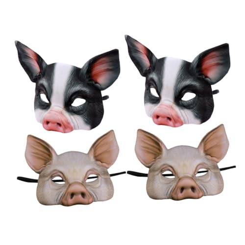 CIYODO 4 Stück Teiliges Schweine Masken Halbes Gesicht Atmungsaktiv Leicht für Karneval Halloween Kostümparty Einzigartige Tier Cosplay Masken für Frauen Vielseitig Einsetzbar bei CIYODO 4 Stück Teiliges Schweine Masken Halbes Gesicht Atmungsaktiv Leicht für Karneval Halloween Kostümparty Einzigartige Tier Cosplay Masken für Frauen Vielseitig Einsetzbar bei von CIYODO