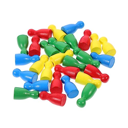 CIYODO 48 Stück Kinder schachspiel kinderschachspiel Schachfiguren für Turniere Brettspielfiguren fliegendes Schachbrettspiel Spiele Flugschachfigur aus Holz Holzbrettspiel Schachfigur von CIYODO