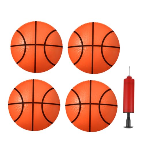 CIYODO 4er Set Aufblasbare Basketballspielzeuge Anti Rutsch Design PVC Basketbälle Mit Luftpumpe Ideales Wasserspielzeug Für Pool Und Garten Farblich Zufällig von CIYODO