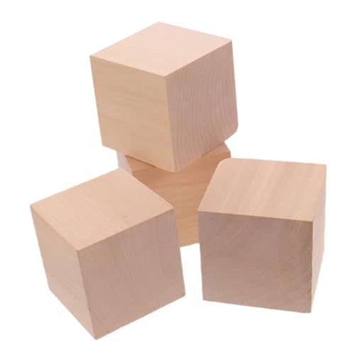 CIYODO 4pcs Bausteine ​​lehrmittel Holzblöcke Basteln Unfertige Leere Holzwürfel Kleine Holzklötze Sortierwürfel Unfertige Holzwürfel Mini-holzblöcke Leere Holzklötze Hölzern Khaki von CIYODO