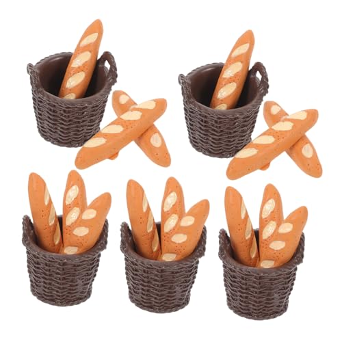 CIYODO 5 Satz Teiliges Miniatur-brotkorb Künstlichem Französischem Brot Realistische Puppenhaus-deko Kompakt Leicht Arrangierbar für Küchen Fotografie-szenen CIYODO 5 Satz Teiliges Miniatur-brotkorb Künstlichem Französischem Brot Realistische Puppenhaus-deko Kompakt Leicht Arrangierbar für Küchen Fotografie-szenen von CIYODO