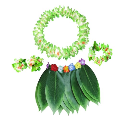 CIYODO 5 Stück 1 Satz Luau Partydekorationszubehör Hawaii-Grasrock tropisches Partyarmband mottoparty hawaii Artificial flower garland hawaiianische Girlande hawaiianische Leis bilden von CIYODO