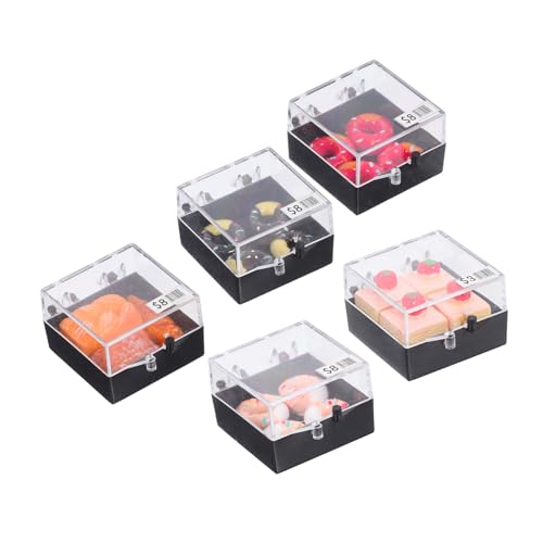 CIYODO 5 Stück Maßstab Realistische Plastik Frucht Kuchen Figuren für Puppenhaus Dekoration DIY Basteln CIYODO 5 Stück Maßstab Realistische Plastik Frucht Kuchen Figuren für Puppenhaus Dekoration DIY Basteln von CIYODO