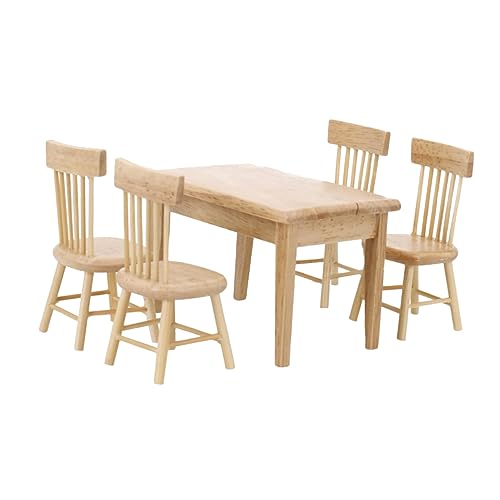 CIYODO 5 Stück Mini-Tisch Und Stuhl-Set Mini-haustischmodell Miniaturspielzeug Mini Hausmöbel Handwerk Miniaturmöbel Möbelmodell Mini-Haus- Mini-tischmöbel Mini Möbel Eiche CIYODO 5 Stück Mini-Tisch Und Stuhl-Set Mini-haustischmodell Miniaturspielzeug Mini Hausmöbel Handwerk Miniaturmöbel Möbelmodell Mini-Haus- Mini-tischmöbel Mini Möbel Eiche von CIYODO