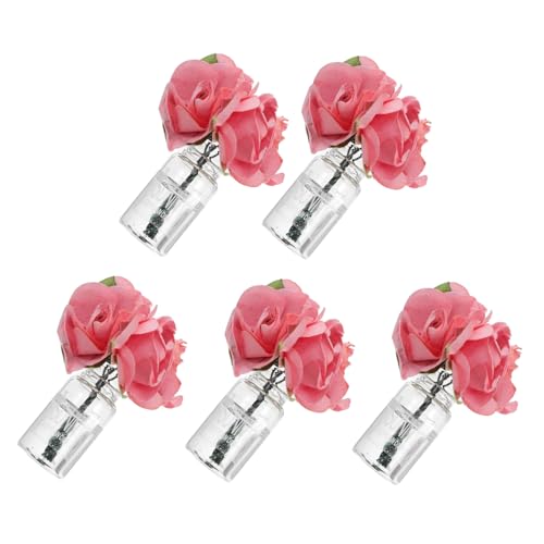CIYODO 5 Stück Miniatur-blumenvasen aus Klarem Glas mit Farbigen Kunstblumen Mini Puppenhaus-Dekoration Lebendige Mikro-landschaftsornamente für Puppenhaus Bastelzubehör und Kleine Szenen CIYODO 5 Stück Miniatur-blumenvasen aus Klarem Glas mit Farbigen Kunstblumen Mini Puppenhaus-Dekoration Lebendige Mikro-landschaftsornamente für Puppenhaus Bastelzubehör und Kleine Szenen von CIYODO