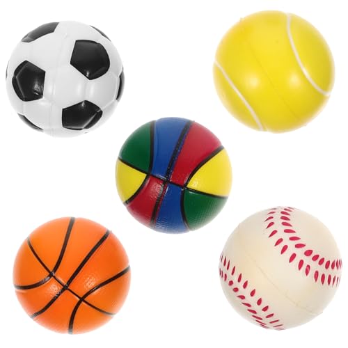 CIYODO Ball Kinder Sportbälle Set Weiche Stressbälle Für Basketball Fußball Tennis Baseball Und Bunte Bälle Kognitive Spielzeuge Für Stressabbau Und Spielspaß Ball Klein von CIYODO