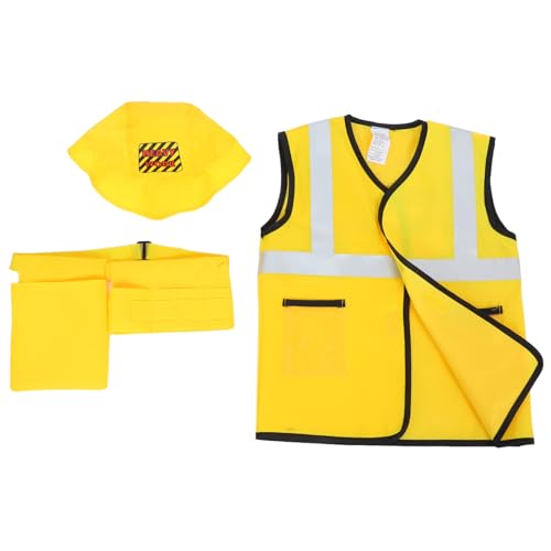 CIYODO 5 Stück Teiliges Bauarbeiter Kostüm mit Hut Weste Gürtel und Taschen Cosplay Rollenspiel Outfit für Mädchen und Jungen Geeignet für Karneval Halloween und Geburtstagsfeier CIYODO 5 Stück Teiliges Bauarbeiter Kostüm mit Hut Weste Gürtel und Taschen Cosplay Rollenspiel Outfit für Mädchen und Jungen Geeignet für Karneval Halloween und Geburtstagsfeier von CIYODO
