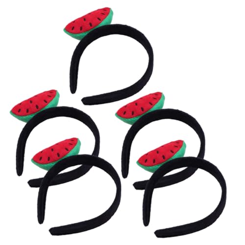 CIYODO 5 Stück Teiliges Plüsch Wassermelonen Haarband Weicher Leichter Kopfschmuck mit Realistischem Frucht Design Lustiges Accessoire für Damen Mädchen Sommerliche Partys und Freizeit CIYODO 5 Stück Teiliges Plüsch Wassermelonen Haarband Weicher Leichter Kopfschmuck mit Realistischem Frucht Design Lustiges Accessoire für Damen Mädchen Sommerliche Partys und Freizeit von CIYODO