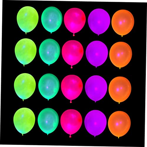 CIYODO 50 Stück 12 fluoreszierender Ballon Partyballons leuchtende Ballons für Partys Nachtlicht leuchtende luftballons leuchtluftballone Latexballons Zubehör für Partydekoration Emulsion von CIYODO