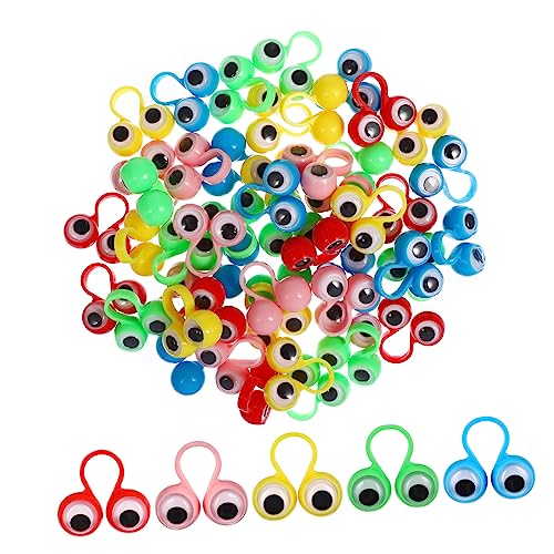 CIYODO 50 Stück Fingerspielzeug Pädagogisches Und Intelligentes Spielzeug Mit Großen Augen Fingerringpuppen Gemischten Farben Lustige Fingerpuppen Für Kinder Ideales Und von CIYODO