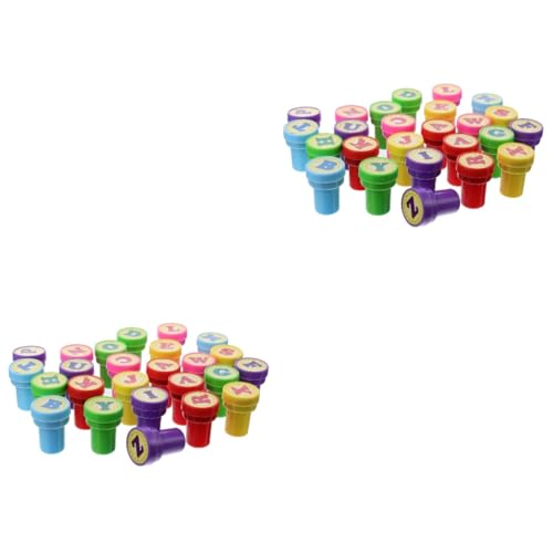 CIYODO 52 STK Kinderstempel Tinte Für Kinder Für Kinderpartys Kinder Basteln Tintenstempel Mit Griff Tintenstempel Für Kinder Kinderanzug Kinder Briefmarken Violett Plastik von CIYODO