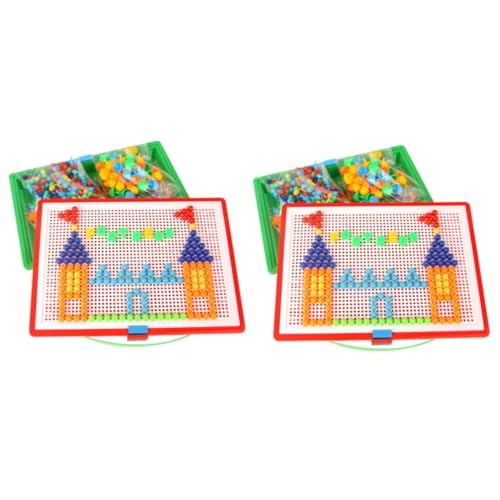 CIYODO 592 STK Mosaik-Pegboard-Spielzeug Spielzeuge Nagelspielzeug Perlenwerkzeug für Kinder ablagekörbe kühlkorb einkaufskorb caakg Steckbrett Rätsel Lernspielzeug Puzzle-Spielzeug von CIYODO