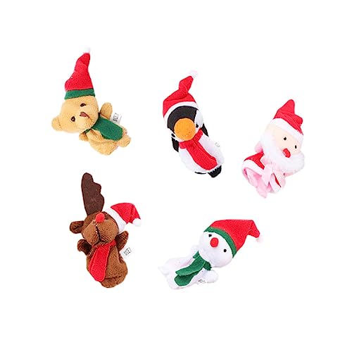 CIYODO 5St Weihnachts-Cartoon-Finger Puppen Kinder Fingerpuppen Fingerspielzeug für Rollenspiele Xmas Decoration fingerpuppen-Set Fingerpuppen Puppe weihnachtliche Fingerpuppen Plüsch von CIYODO