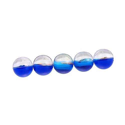 CIYODO 5st Lernspielzeug Für Kinder Hüpfbälle Partygeschenke Kleiner Hüpfball Hohe Springende Bälle Hüpfbälle Masse Klarer Springball Klare Hüpfbälle Elastisches Ballspielzeug Blue von CIYODO