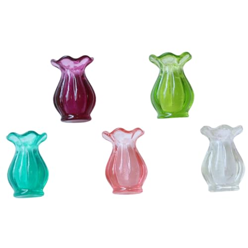 CIYODO 5st Minivase Figuren Wohnkultur Winzige Hausmöbel Miniatur-landschaftsdekor Miniaturen Zubehör Für Puppenhäuser Mini-hausvase Miniaturvase Miniartikel Mini-blumentöpfe Plastik von CIYODO