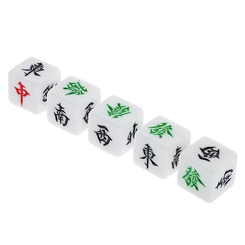 CIYODO 5st Partywürfel Chinesische Mahjong-würfel Mahjong-zubehör Brettspiel-Tool Unterhaltungswürfel Kleine Würfel Große Würfel Tragbare Würfel Windrichtungswürfel Würfel Für Spiel Acryl von CIYODO